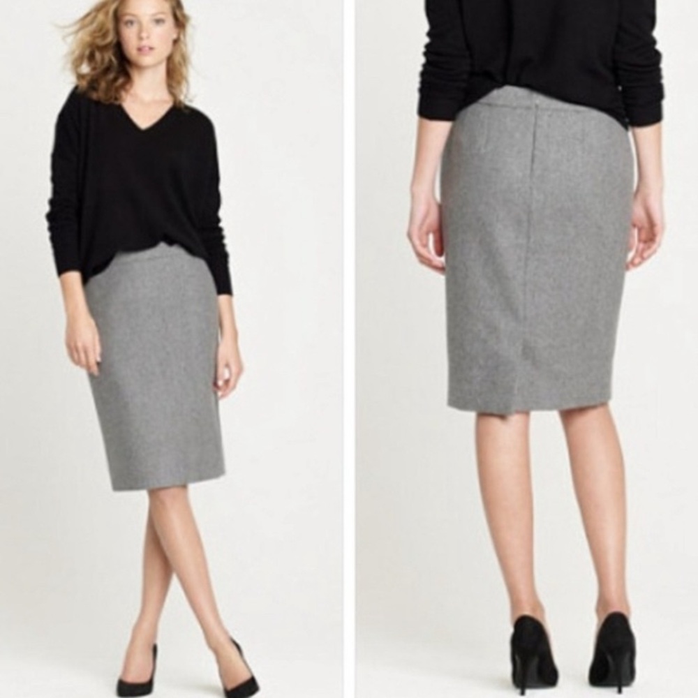 J Crew No 2 pencil skirt in double serge wool